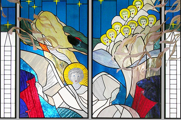 Jaakobin uni lasimaalaus Veijo Muroke